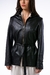 Campera Montena Reversible de Cuero de Oveja Impermeable Negro - comprar online