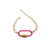 Pulseira dourada fivela rosa