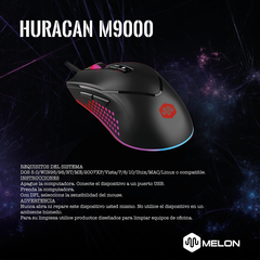 Mouse De Juego Gamer Huracan Melon 10000 Dpi Iluminacion Rgb - tienda online