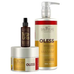 Kit Reposição hídrica OLESS + Tutto in Uno - Salvatore Hair Pro