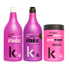 Onixx Free K10 Blond - Escova progressiva Sem Formol + BTX Free k10 1kg - Selante Sem Formol