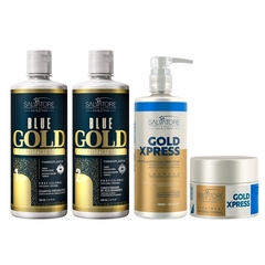 Kit Blue Gold Salvatore + Kit Gold Xpress Shampoo e Condicionador Salvatore (Pré e Pós Quimica) - Salvatore Hair Pro