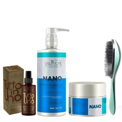 Kit Reconstrução Nano Salvatore Hair Pro + Sérum Tutto In Uno Salvatore + Escova Hair Free Marco Boni