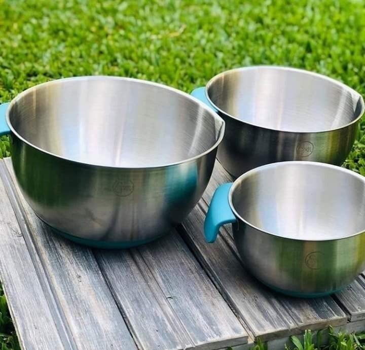 Set de Bowls de acero x 3 Aqua - TIENDA.GUT.ESSEN