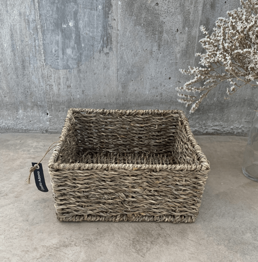 Cesto Canastos Organizadores Mimbre Rattan Seagrass Natural