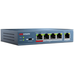 SWITCH HIKVISION 5 PORTAS DS-3E0105P-E/M(B) - 4 PoE+1 UPLINK - comprar online