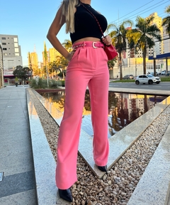 Calça Reta Rosa