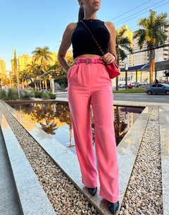 Calça Reta Rosa - comprar online