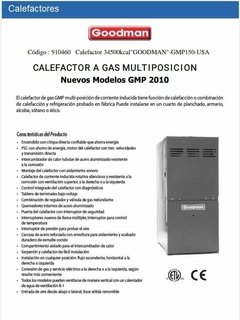 Calefactor GOODMAN 23000 Kcal - comprar online