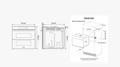 Imagen de Horno Electrico samsung WiFi Bespoke NV7B5745TAK Dual Cook Flex con Vapor