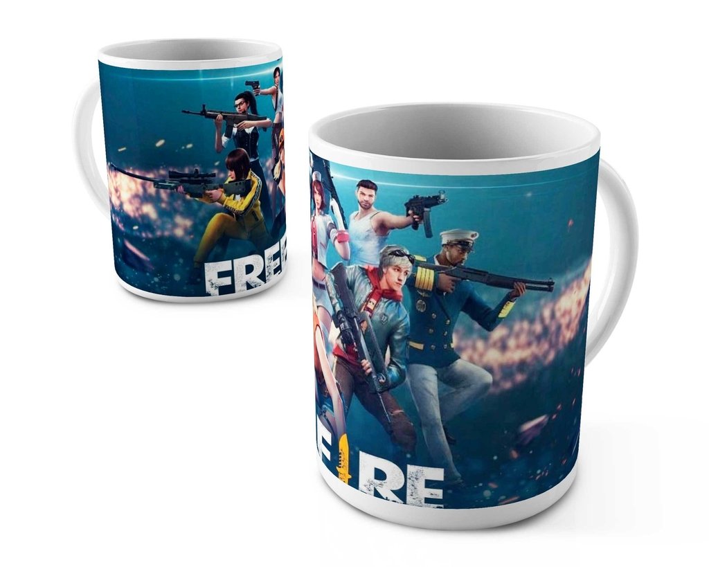 caneca free fire mod 4 jogos de tiro