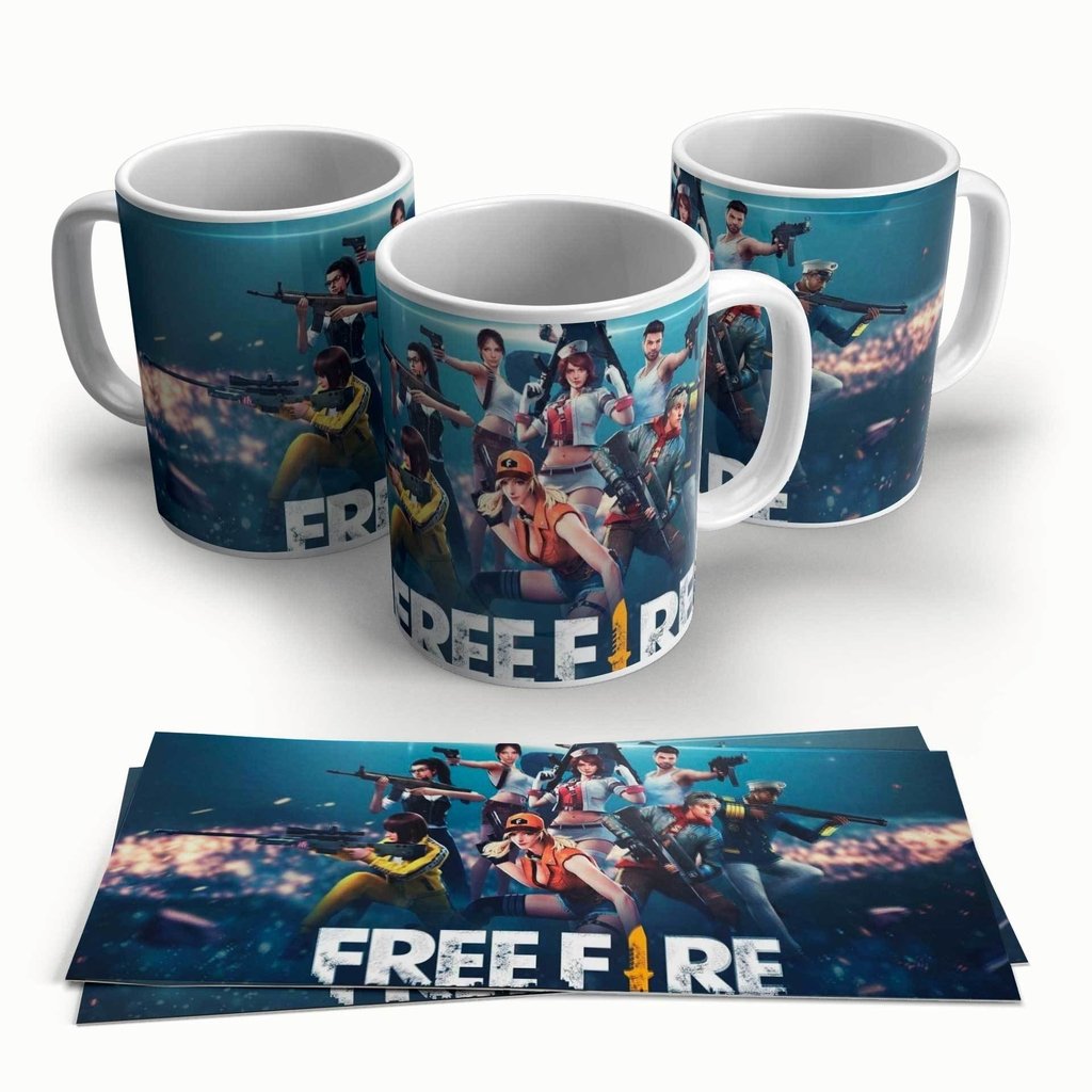 caneca free fire mod 4 jogos de tiro