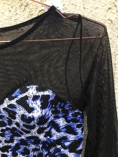 Blusa tule peplum animal print (38) - Pimenta Cereja Brechó