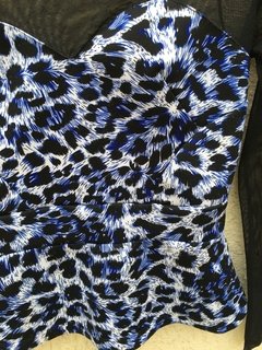 Blusa tule peplum animal print (38) - loja online