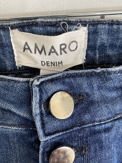 CALÇA JEANS BOTÕES SUPER ALTA SKINNY AMARO (38) - loja online