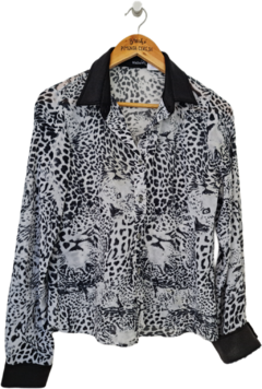 Camisa chiffon animal print (P)