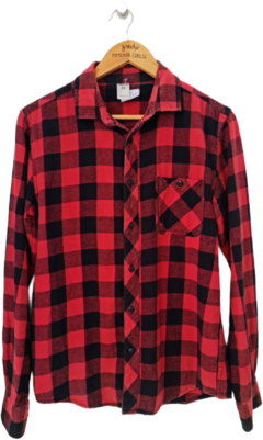 camisa quadriculada flanelada (M)