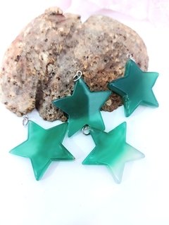 DIJE ESTRELLA AGATA VERDE - comprar online