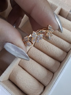 ANILLO AJUSTABLE STRASS MARIPOSA - comprar online