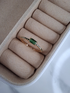 Anillo strass green