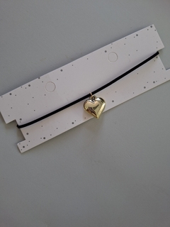 Choker simple corazon dorado