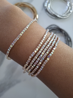 Pulseras elastizadas strass colores