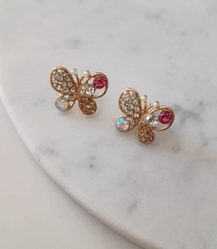 Aros Mariposa Piedras y Strass - comprar online