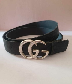 Cinturón Liso Hebilla con Diseño GG