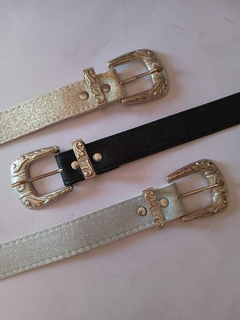 Cinturón Brilloso Negro - comprar online