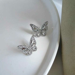 Aros Mariposa Strass - Blumoon -Mayoristas de accesorios en Once- Blumoon