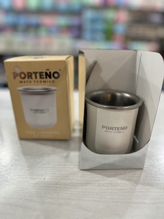 Mate termico Porteño Acero Inox bombilla y caja regalo color Blanco - comprar online