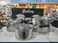 bateria de acero inox de 6 pzas hudson - comprar online