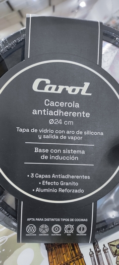 cacerola carol apto induccion nro 24 - tienda online