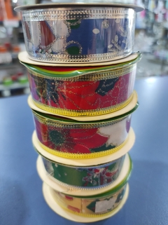 cintas navideñas de 2.5 cm x 2 mts - comprar online