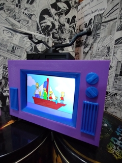 Porta Celular Tele Tv P/ Ver Los Simpsons Impresión 3d - comprar online