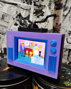 Porta Celular Tele Tv P/ Ver Los Simpsons Impresión 3d - tienda online