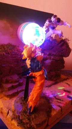 Diorama-Lampara Maqueta Genkidama Kamehameha Dragon Ball Z Con Luz - comprar online