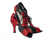 ZAPATOS DE BAILE TRANSFER ROJO CUERO NEGRO ACORDONADO - comprar online