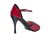 Zapato De Baile Charol Negro/Rojo y Villone MicroPerlas -Taco Alto - comprar online