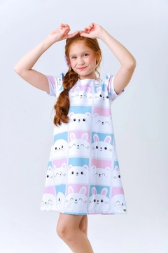 Vestido Gatinho Azul - comprar online