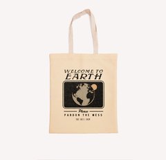 Welcome to earth tote bag