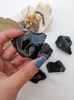 Obsidiana negra en bruto -piezas grandes-