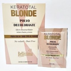 Polvo decolorante blonde con keratina y manzanilla bellísima 