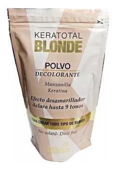 Polvo decolorante blonde con manzanilla y keratina bellísima 