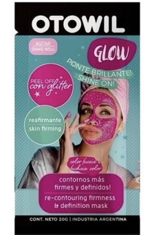 Mascara Facial Peel Off Glow Glitter Otowil Reafirmante 