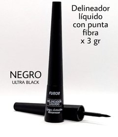 Delineador fibra ultra black Evergreen 