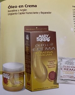 Óleo en crema mary bosques con keratina y argan 