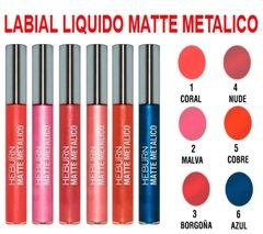 Labial líquido matte metálico HEBURN