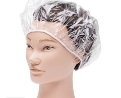 Gorro plástico transparente para baño 