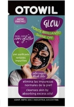 Mascara Facial Peel Off Glow Otowil Glitter Purificante 